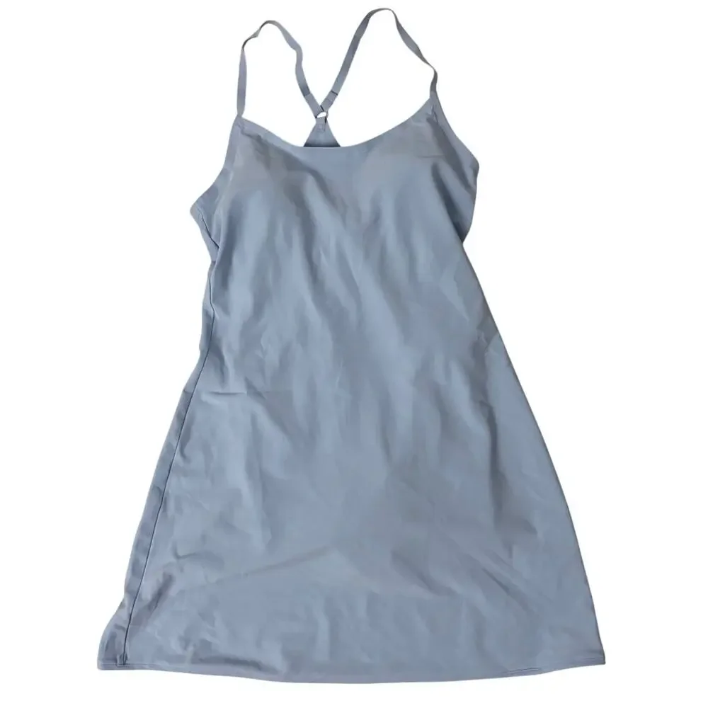 Outdoor Voices Exercise Dress Sz XS Built-In Shorts and Bra NWT blue black green - Picture 3 of 13